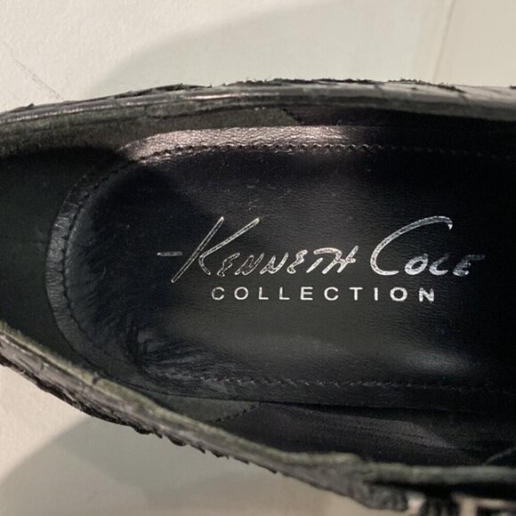 Kenneth Cole Black Snakeskin Pointy Ankle Bootie Size 9 - Picture 11 of 14